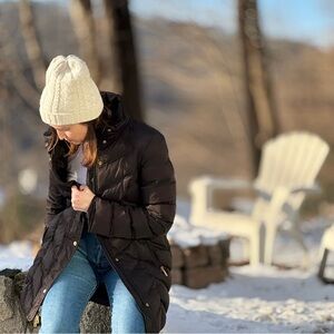 Kenneth Cole Mock Neck Duck Down Puffer Coat Jacket Size Medium Outerwear